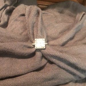 Silver and Cubic Zirconia Ring size 5
